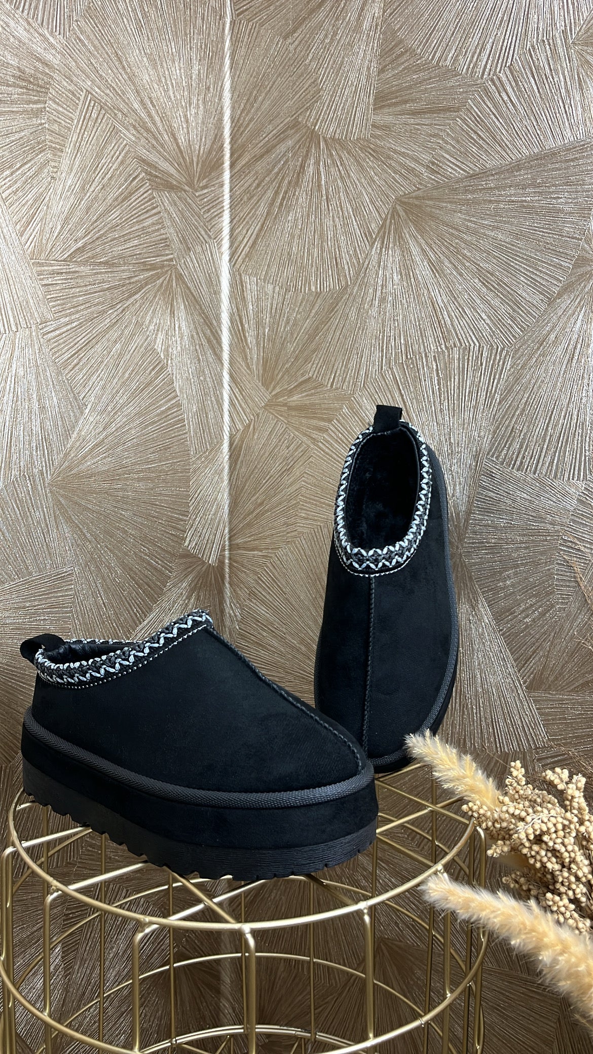 Mules Fourrées Noir