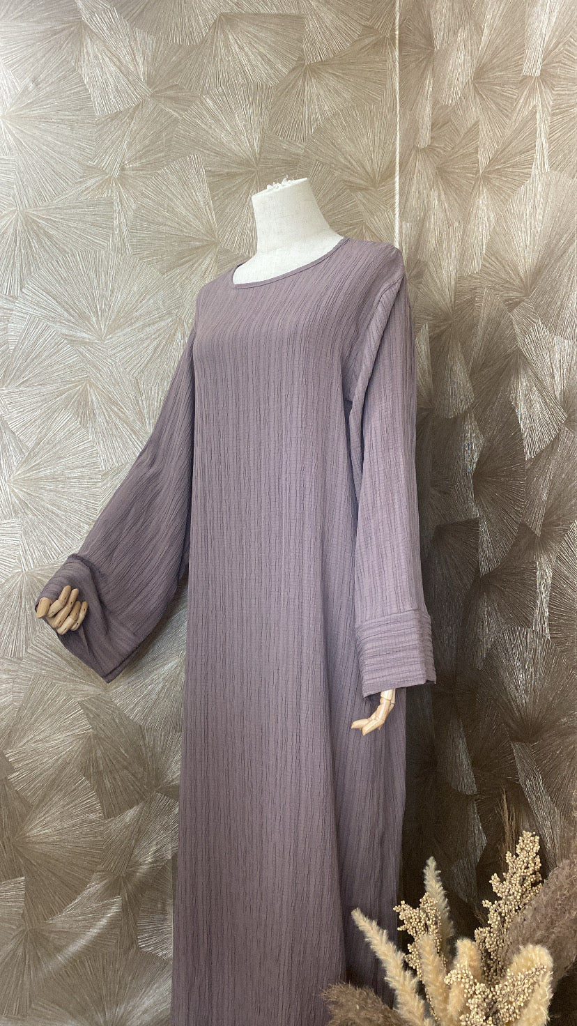 Robe Plissée Taupe