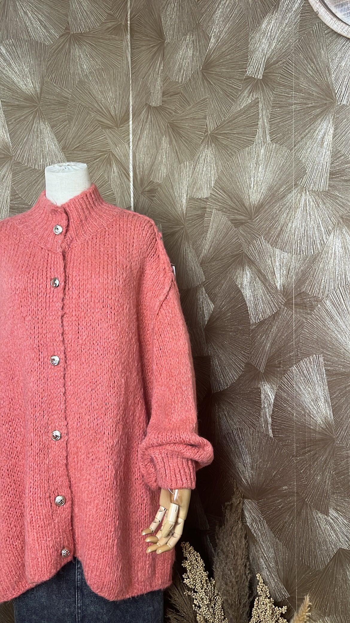 Cardigan Corail