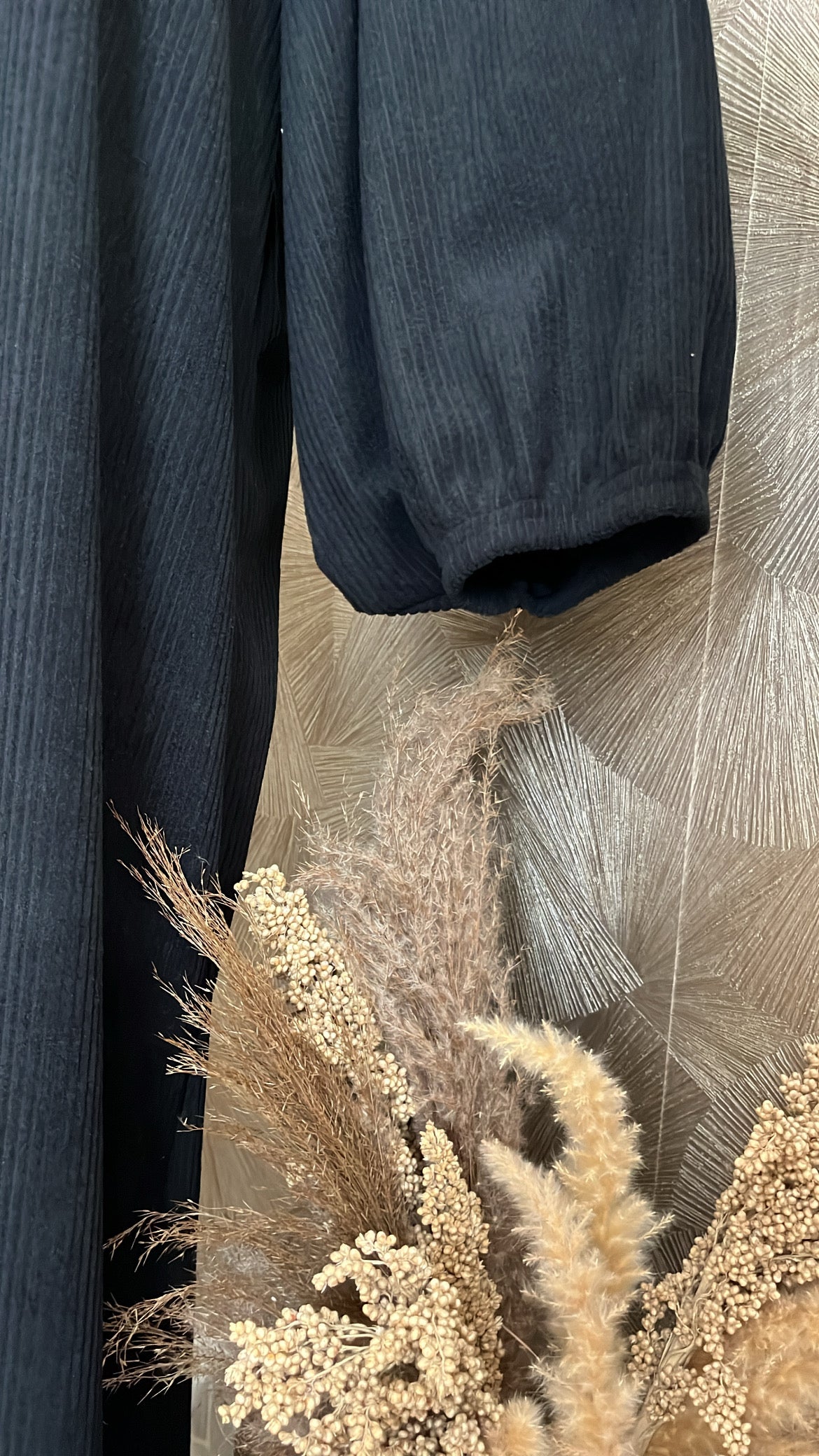 Robe Côtelée Manches Élastiques