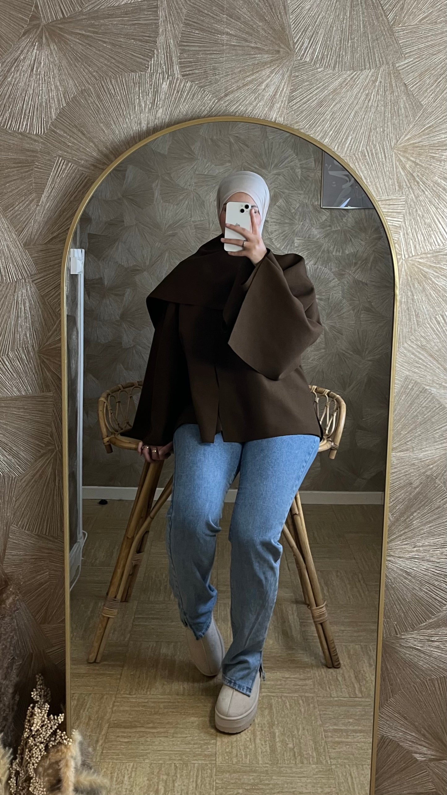 Veste Cape Marron