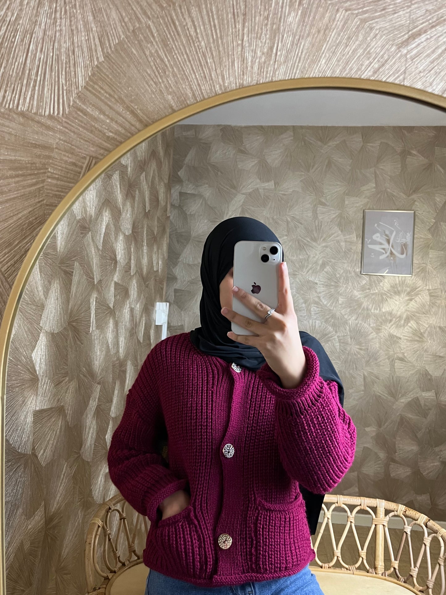 Gilet Boutonné Bordeaux