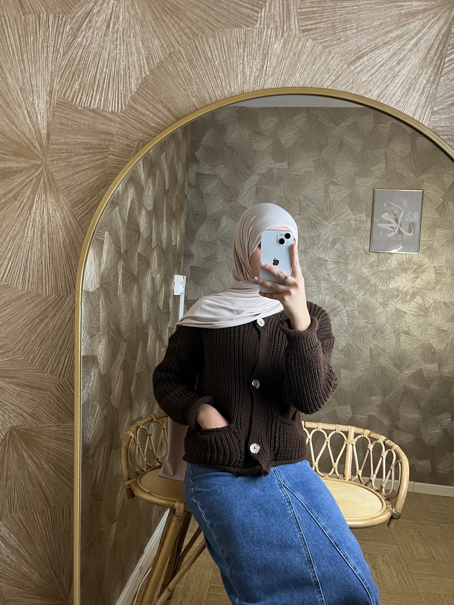 Gilet Boutonné Marron