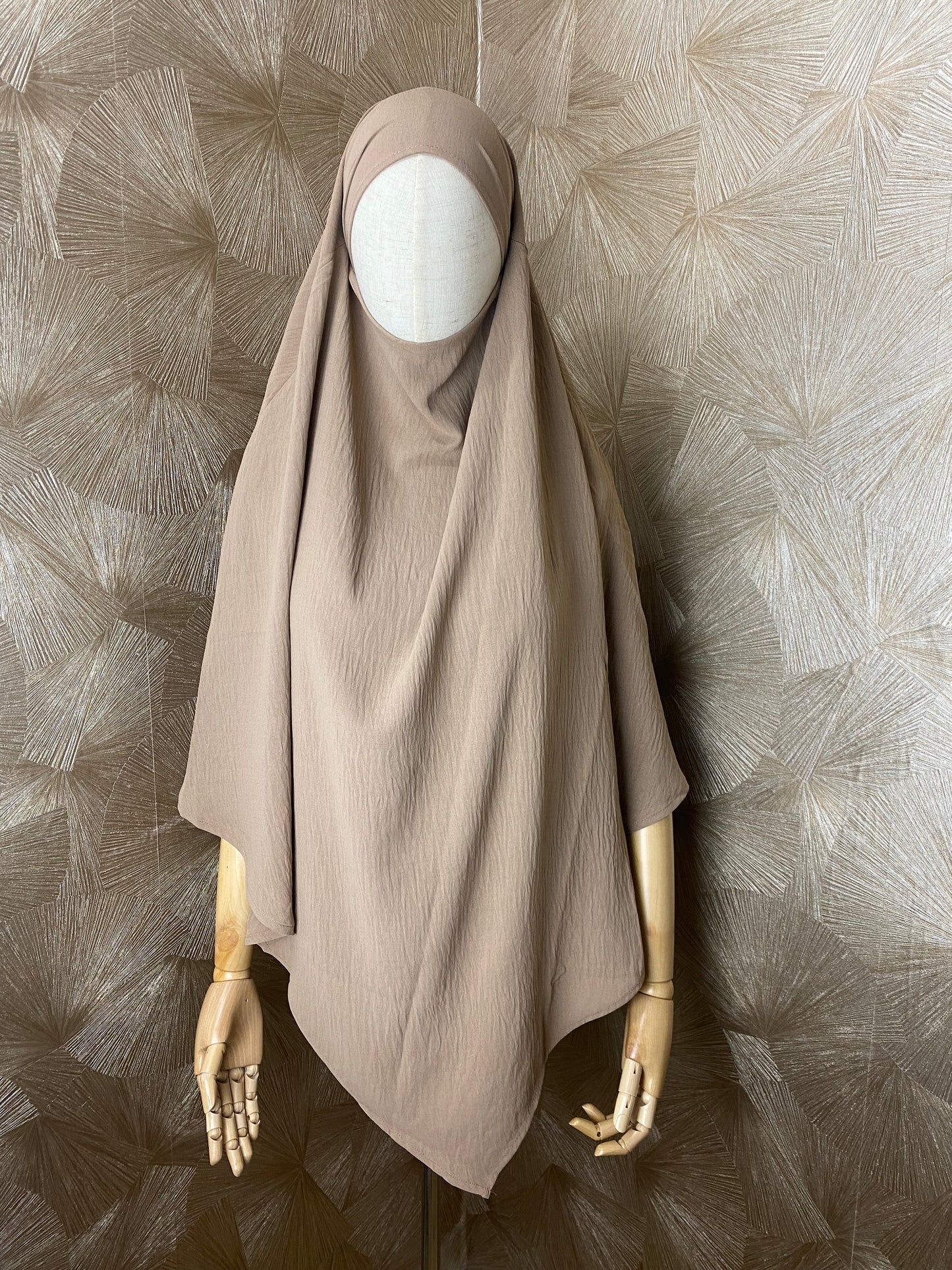 Khimar simple en jazz beige