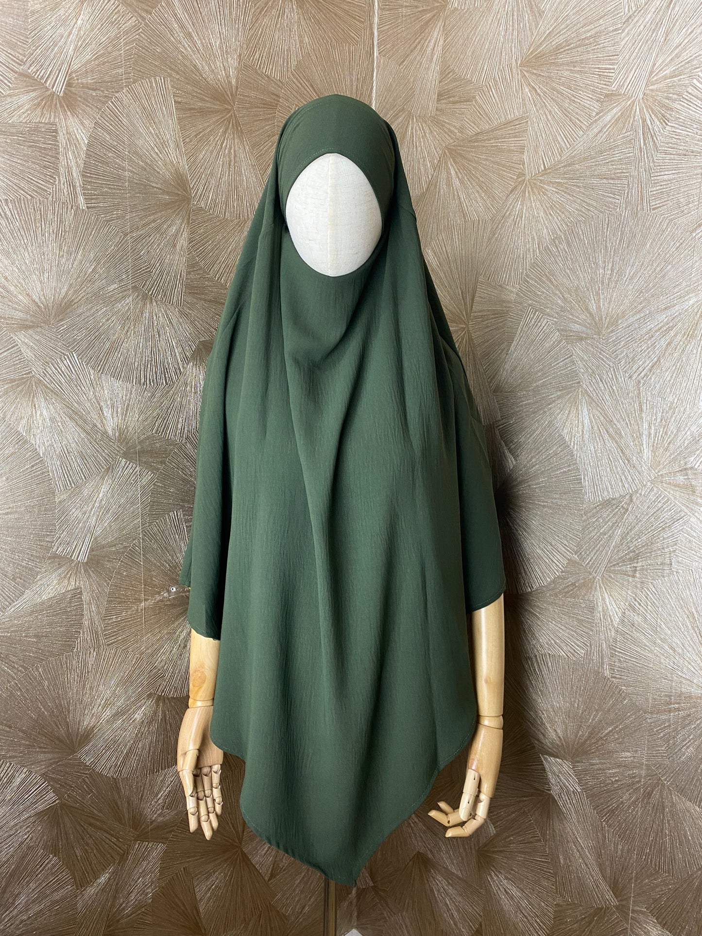 Khimar simple jazz kaki