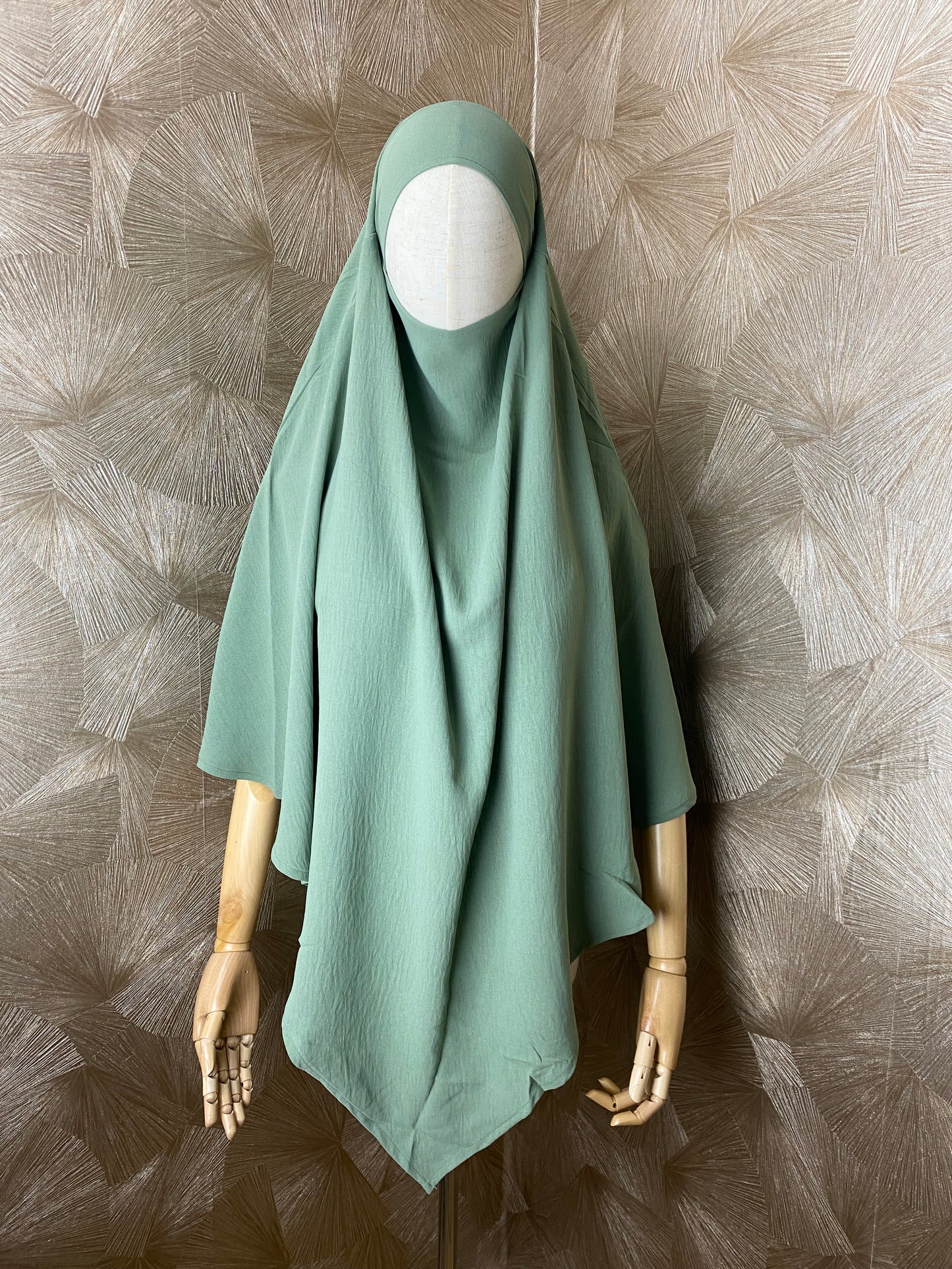 Khimar simple en jazz vert olive