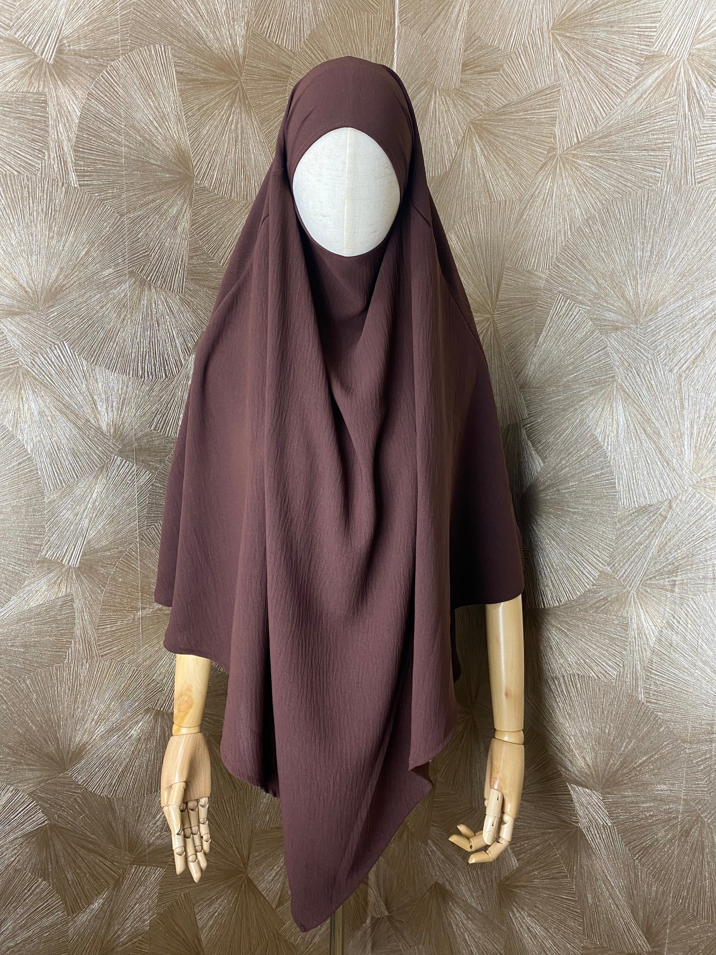 Khimar simple en jazz marron