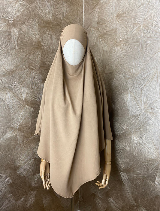 Khimar simple en jazz beige
