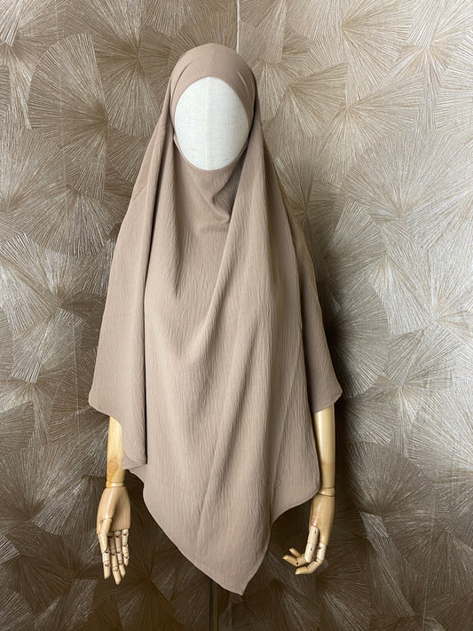 Khimar simple en jazz beige