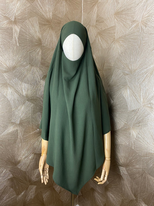Khimar simple jazz kaki