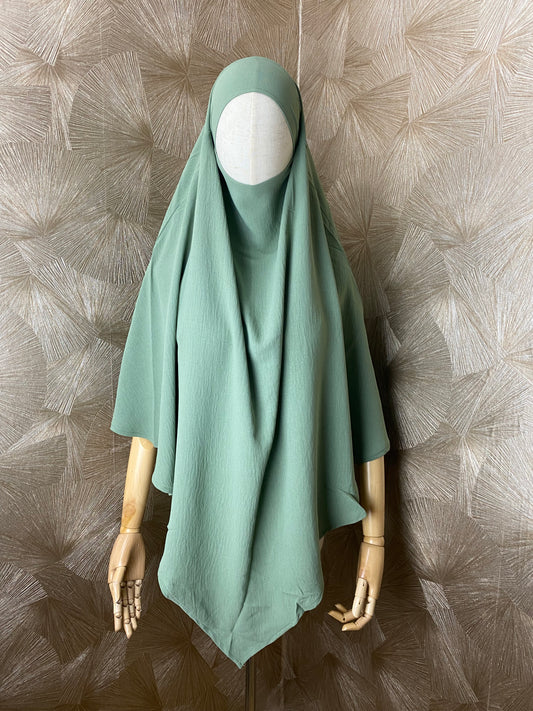 Khimar simple en jazz vert olive