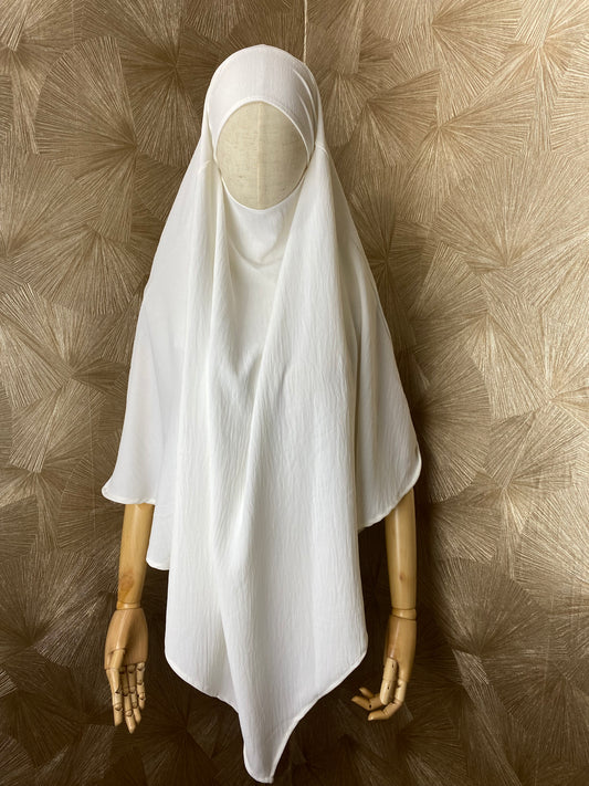 Khimar simple en jazz blanc