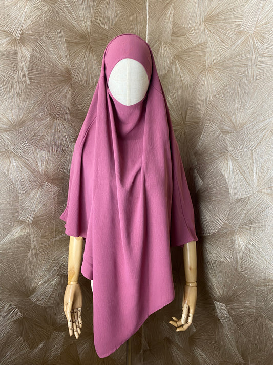 Khimar simple en jazz rose