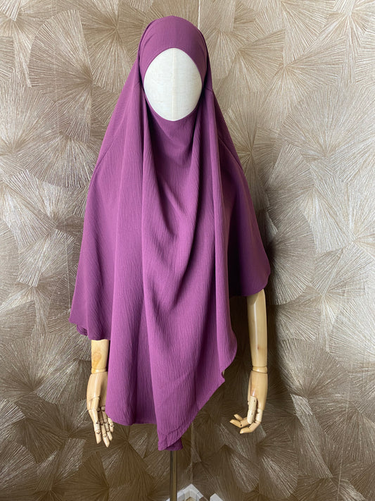 Khimar simple en jazz grenat